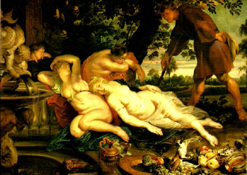 Peter Paul Rubens cimone och efigenia oil painting picture